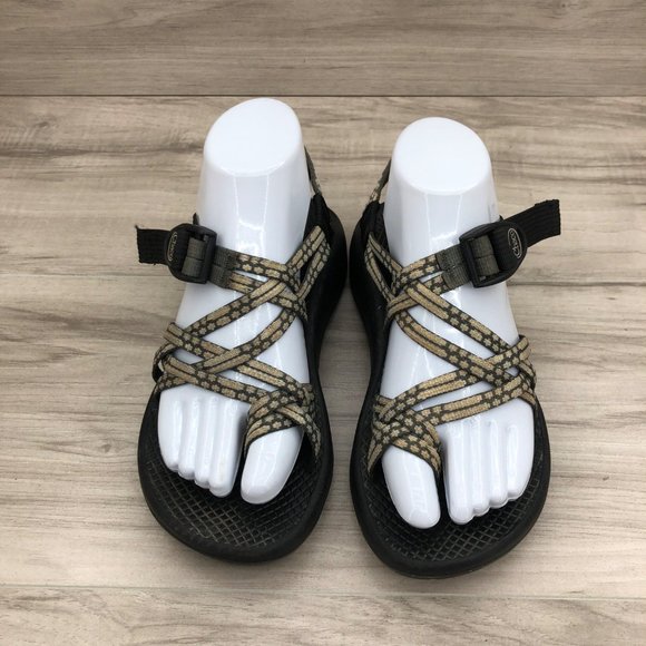 Chaco Sandals Womens 6 Zx2 Toe Strap Gray Off White Adjustable Outdoor Shoes - Picture 6 of 11